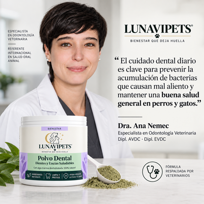 LunaVipets® Polvo Dental — Dientes y Encías Saludables
