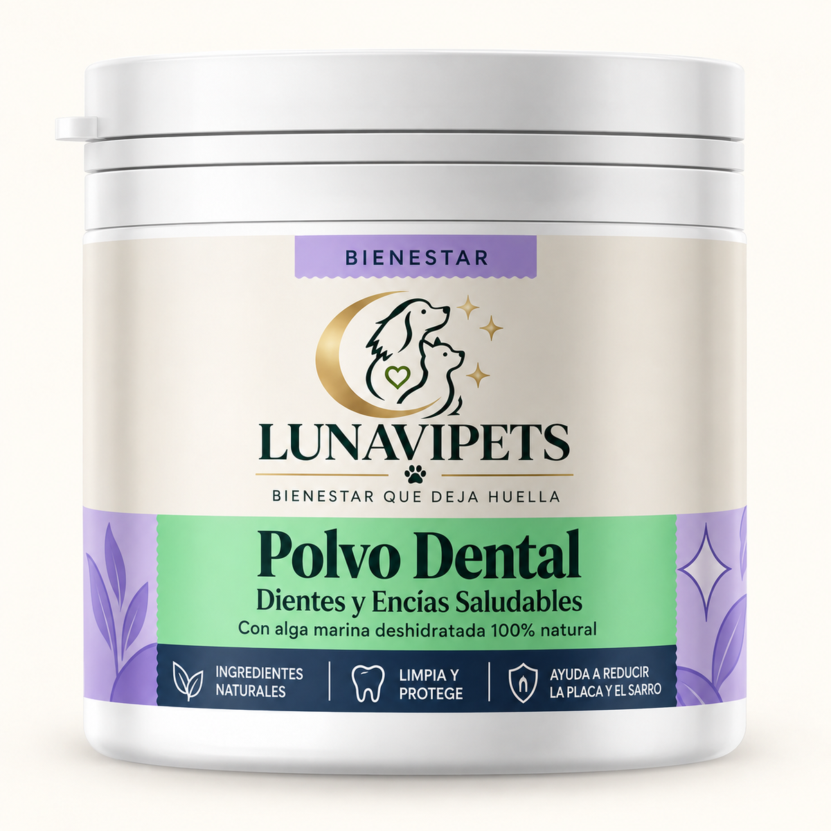 LunaVipets® Polvo Dental — Dientes y Encías Saludables